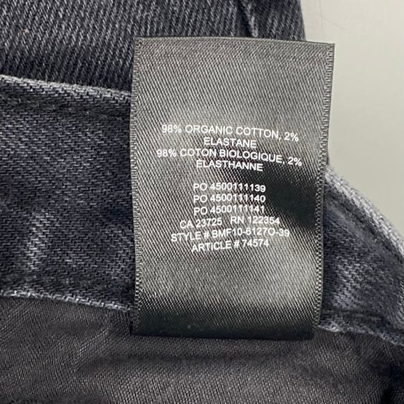 DENIM FORUM Aritzia The Yoko High Rise Slim Jean Sz 23 Frayed Cut Off Hem - Picture 7 of 13